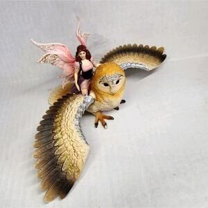 Schleich World Of Bayala 70713 Fairy In Flight On Glam Owl Fantasy Figure Toy